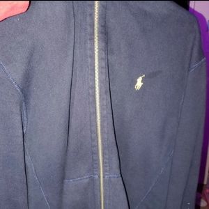 Mens Polo Zip Up Hoodie